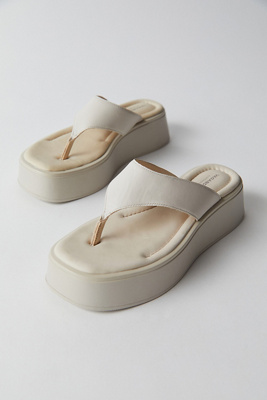 white platform thong sandals