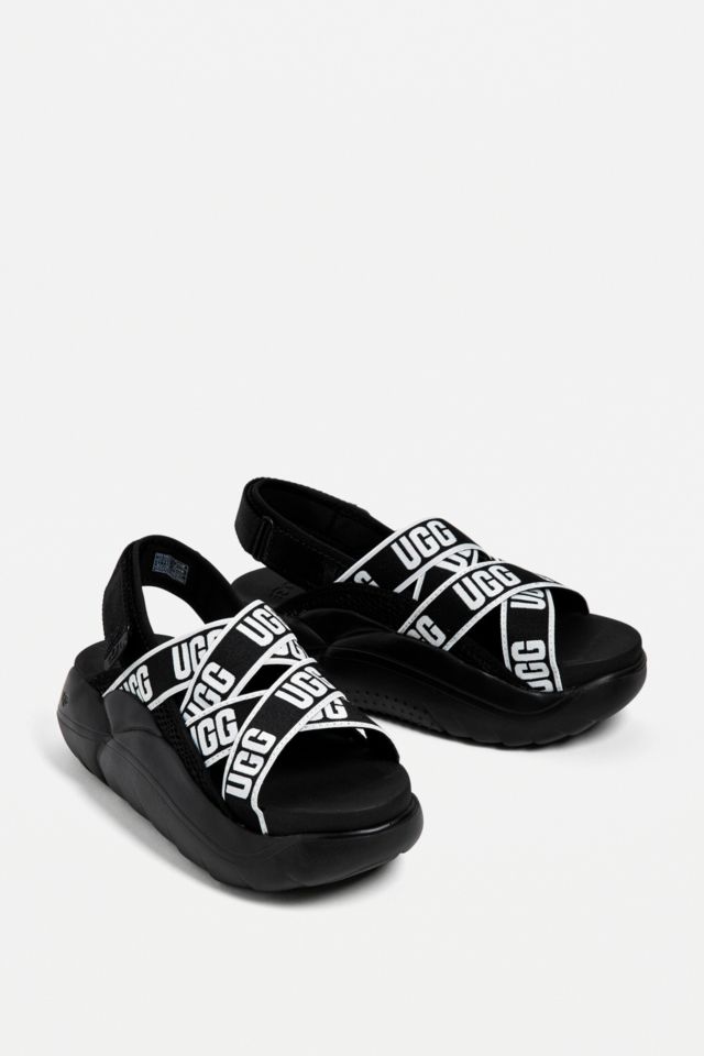 UGG LA Cloud Black Platform Sandals Urban Outfitters UK