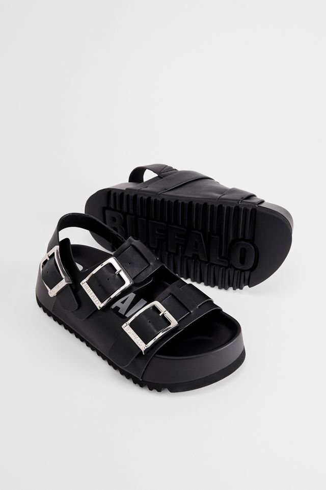 Buffalo Schwarze Jane Athena Sandalen #1