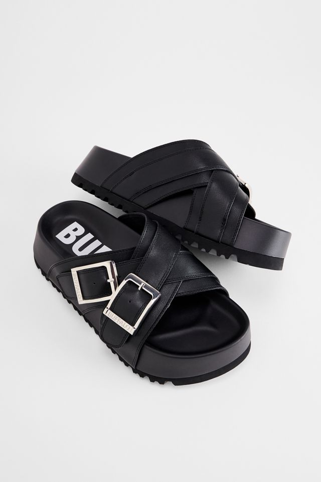 Buffalo Schwarze Jane Kreuz-Sandalen #1