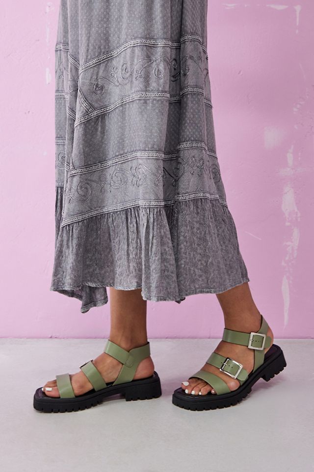 UO Sage Khaki Chunky Sandals 