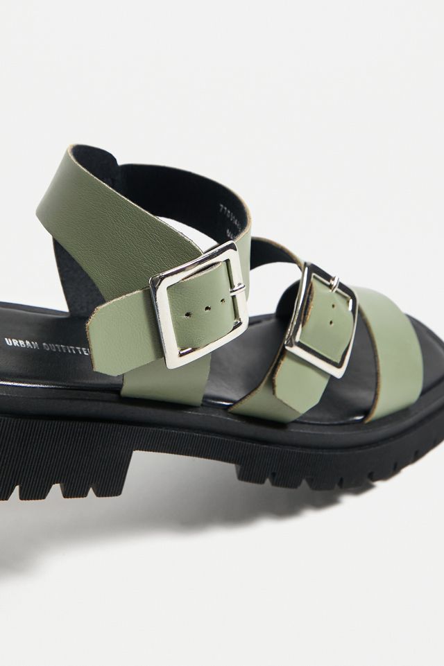 UO Sage Khaki Chunky Sandals  #5