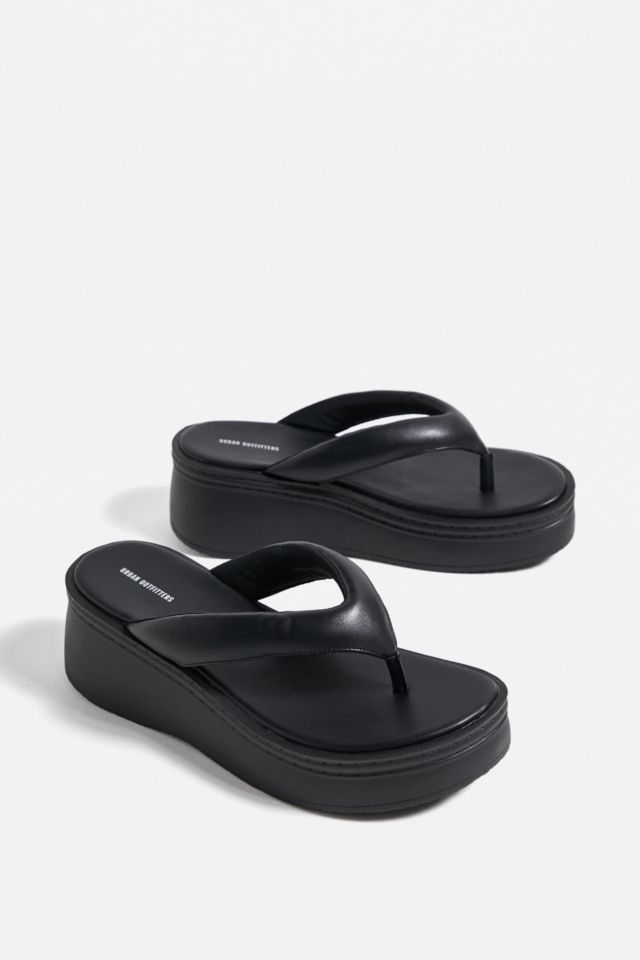 UO Black Sierra Platform Sandals Urban Outfitters UK