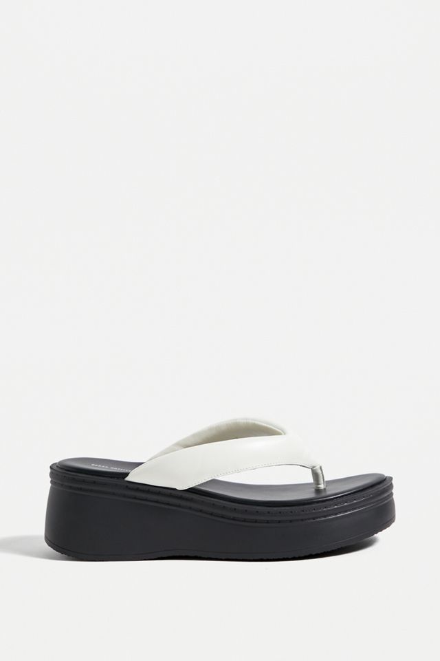 UO White & Black Sierra Platform Sandals  #2