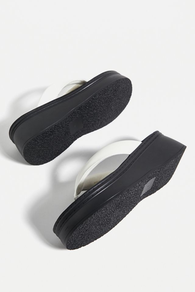 UO White & Black Sierra Platform Sandals  #5