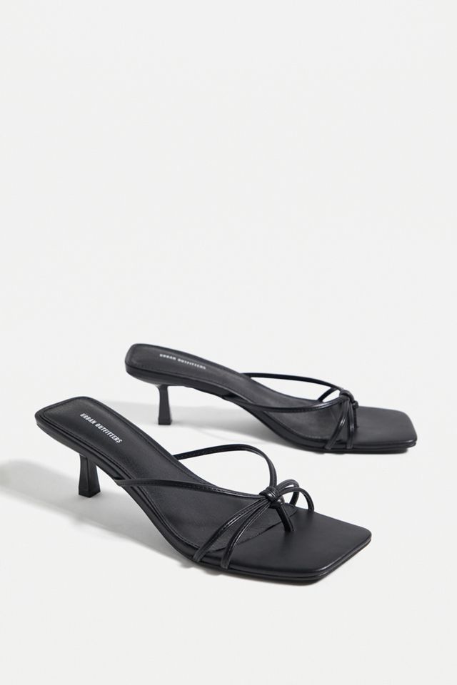UO - Sandales à lanières à petits talons Sicily noires  #1