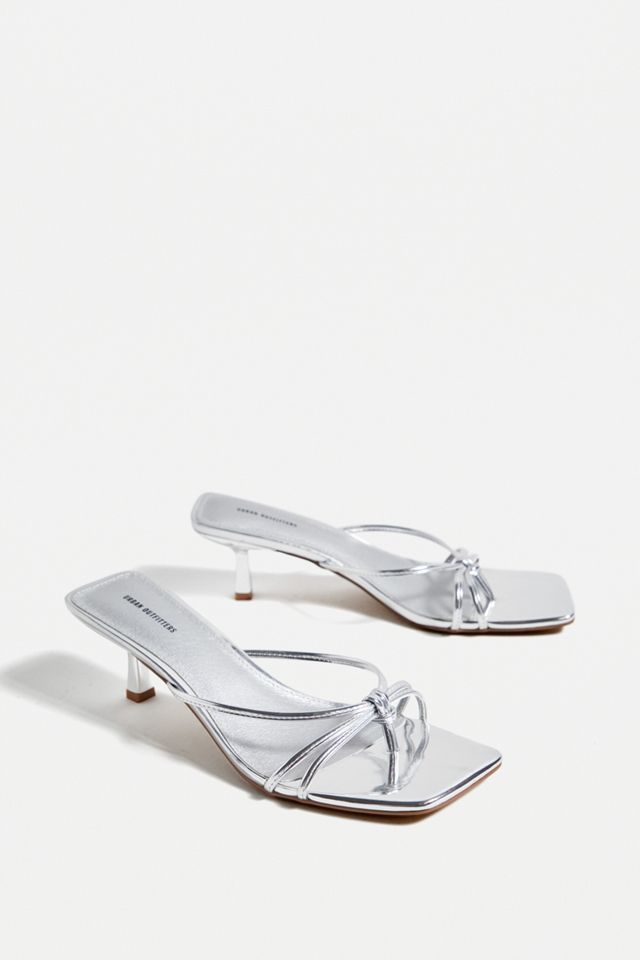 UO - Sandales à lanières à petits talons Sicily argent  #1