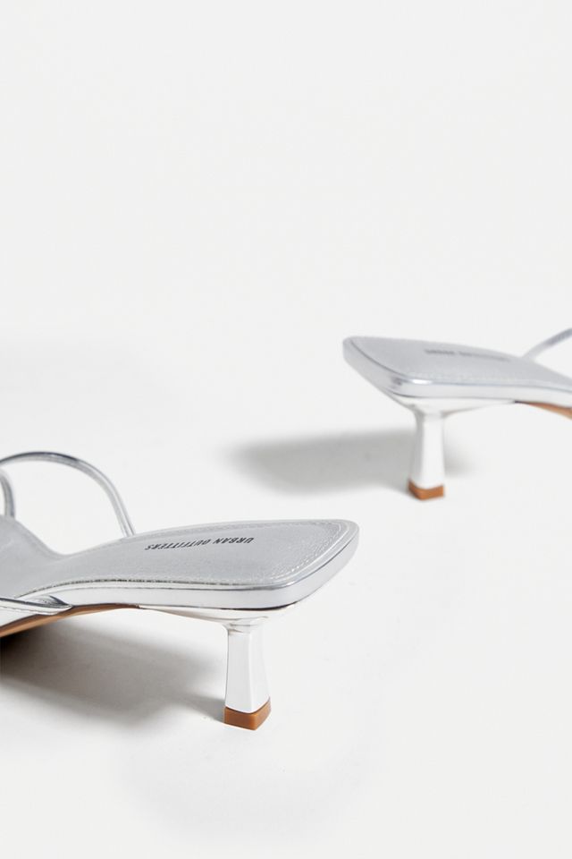 UO - Sandales à lanières à petits talons Sicily argent  #4