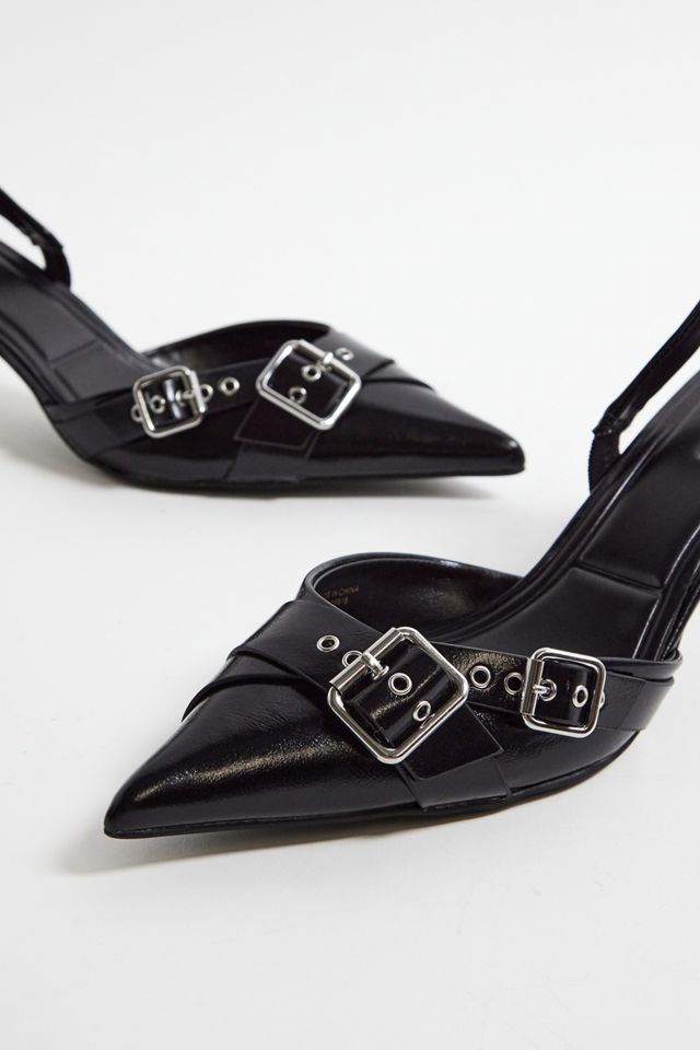 UO Buckle Sling Back Heels #4