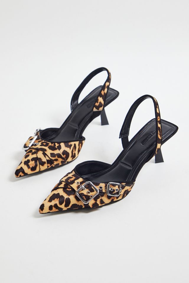 UO Leopard Buckle Sling Back Heels  #1
