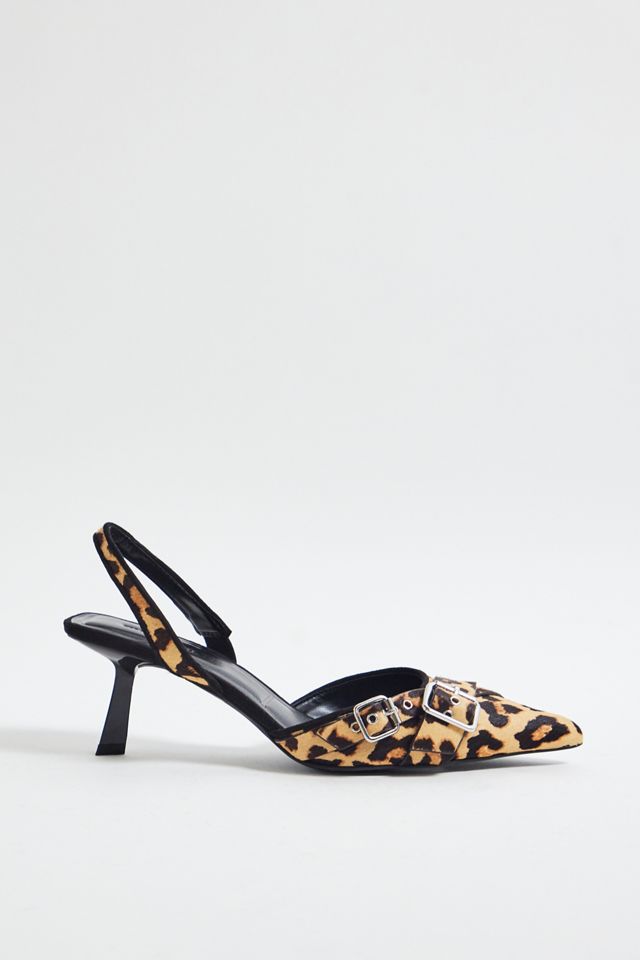 UO Leopard Buckle Sling Back Heels  #2