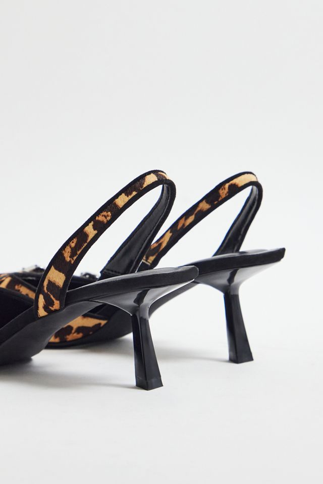 UO Leopard Buckle Sling Back Heels  #4