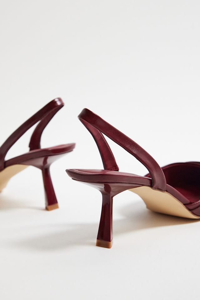 UO Red Buckle Sling Back Heels #3