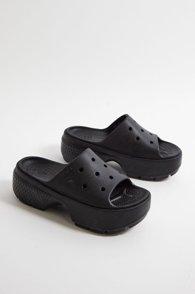 Crocs Stomp Black Sliders #1