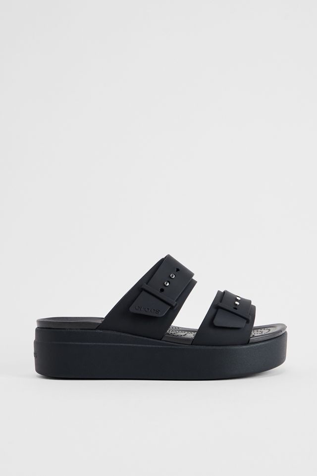 Sandali con zeppa Crocs Brooklyn neri #3