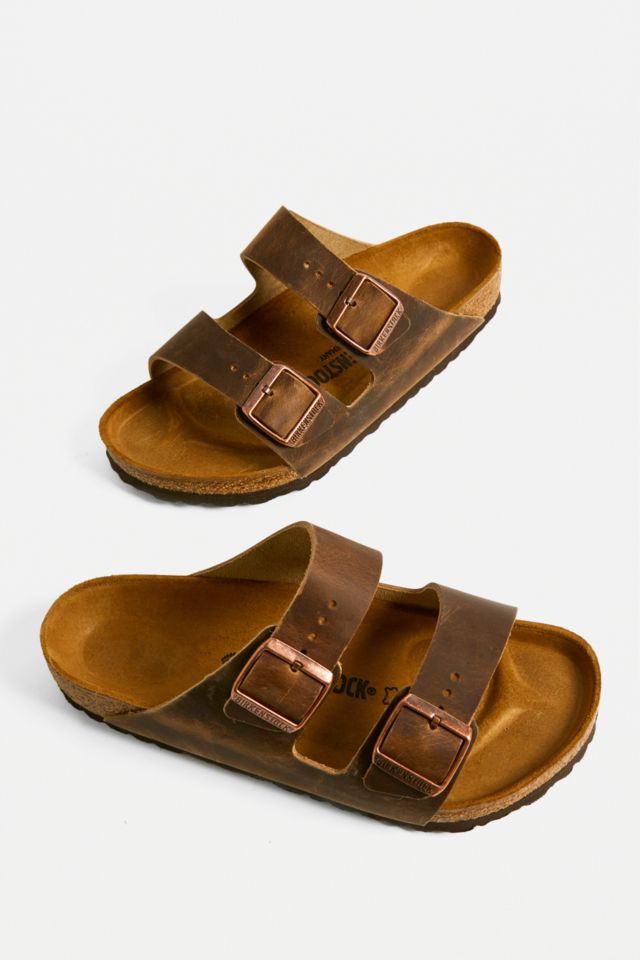 Birkenstock Arizona Brown Leather Sandals Urban Outfitters UK