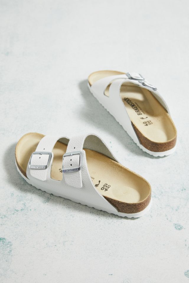 White & Brown Birkenstock Sandals - Dripside Customs UK