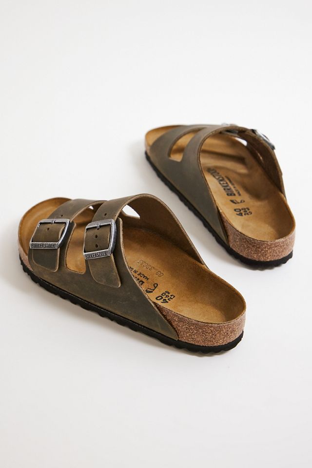 Birkenstock Oiled Khaki Arizona Sandals #4