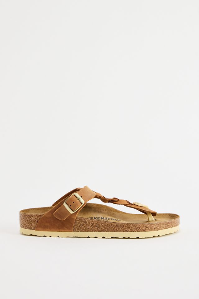 Birkenstock Cognac Gizeh Geflochtene Sandalen #2