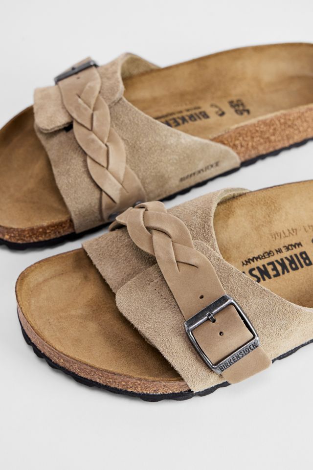 Sandales Birkenstock en daim tressé taupe Oita #3