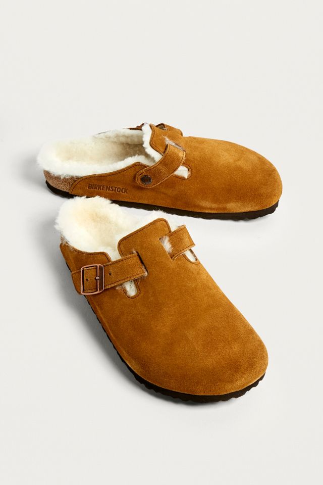 Birkenstock Shearling + Leather Boston Clog #4