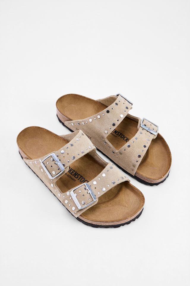 Birkenstock Taupe Rivet Arizona Suede Sandals #1