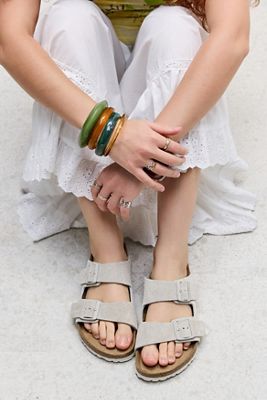 Birkenstock Oyster Arizona Wildleder-Sandalen