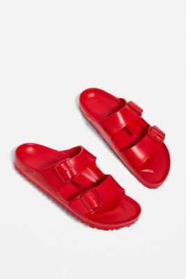 red birkenstock sandals