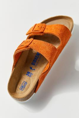 Orange store suede birkenstocks