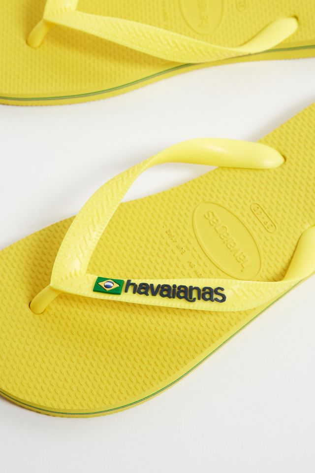 Havaianas Yellow Brasil Flip Flops | Urban Outfitters UK