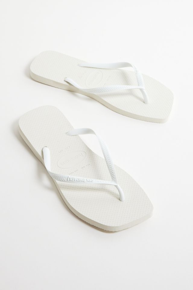 Havaianas White Slim Square Flip Flops #1