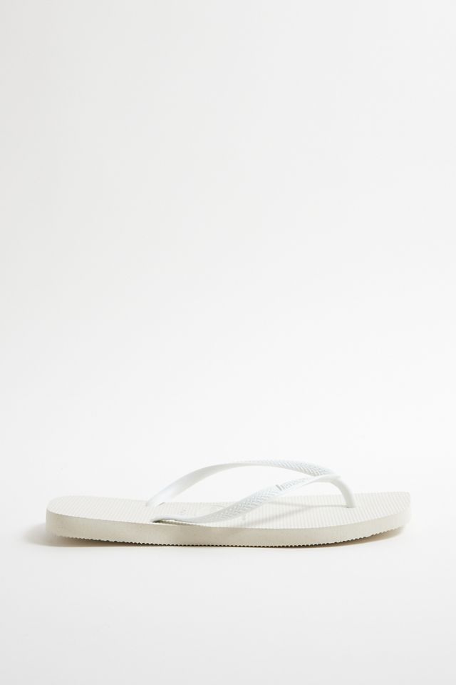 Havaianas White Slim Square Flip Flops #4