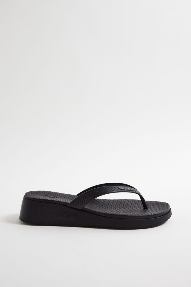 Havaianas Black High Platform Flip Flops | Urban Outfitters UK