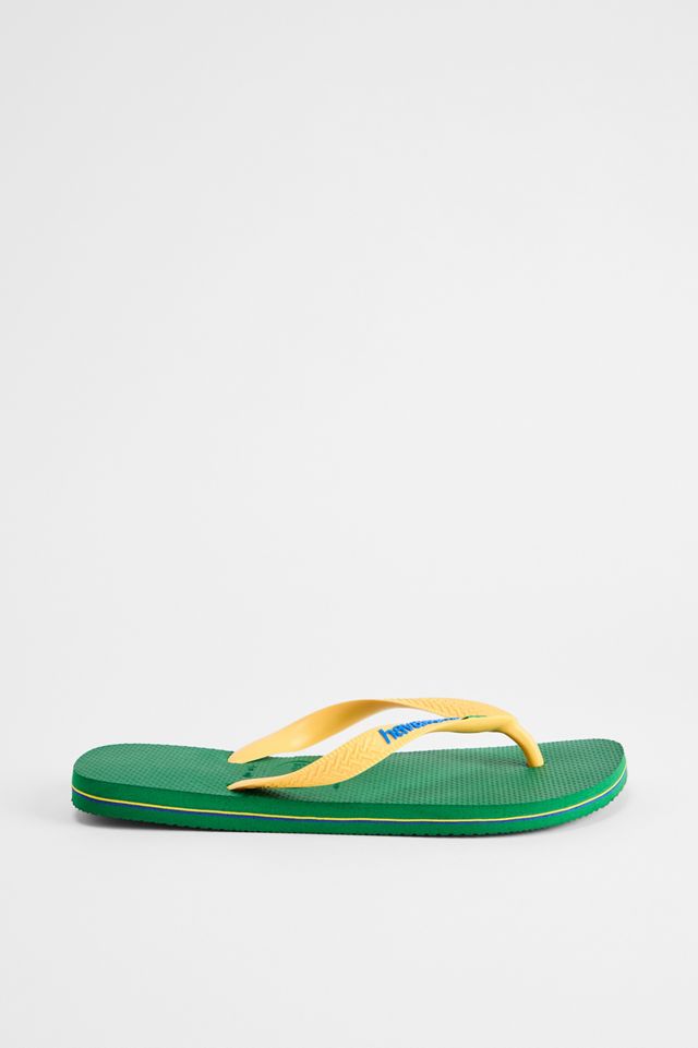 Havaianas Grün & Gelb Brasil Flip Flops #2