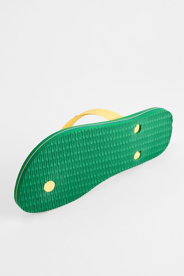 Havaianas Grün & Gelb Brasil Flip Flops #4