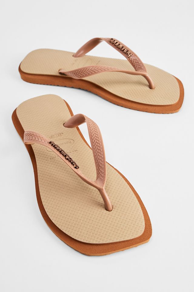 Havaianas Braune Square Fusion Flip Flops #1