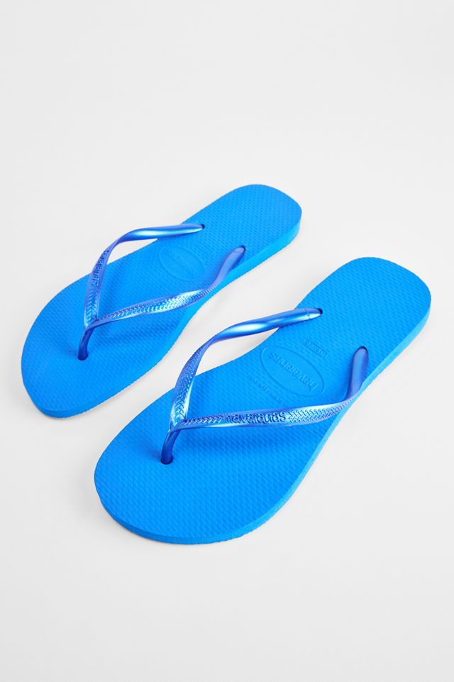 Havaianas Blaue Slim Flip Flops #4
