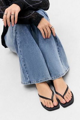 Havaianas Black Slim Square Flip Flops