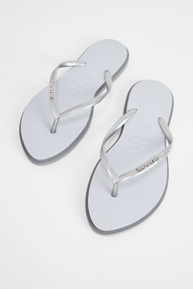 Tongs Slim Point Argent Havaianas #1