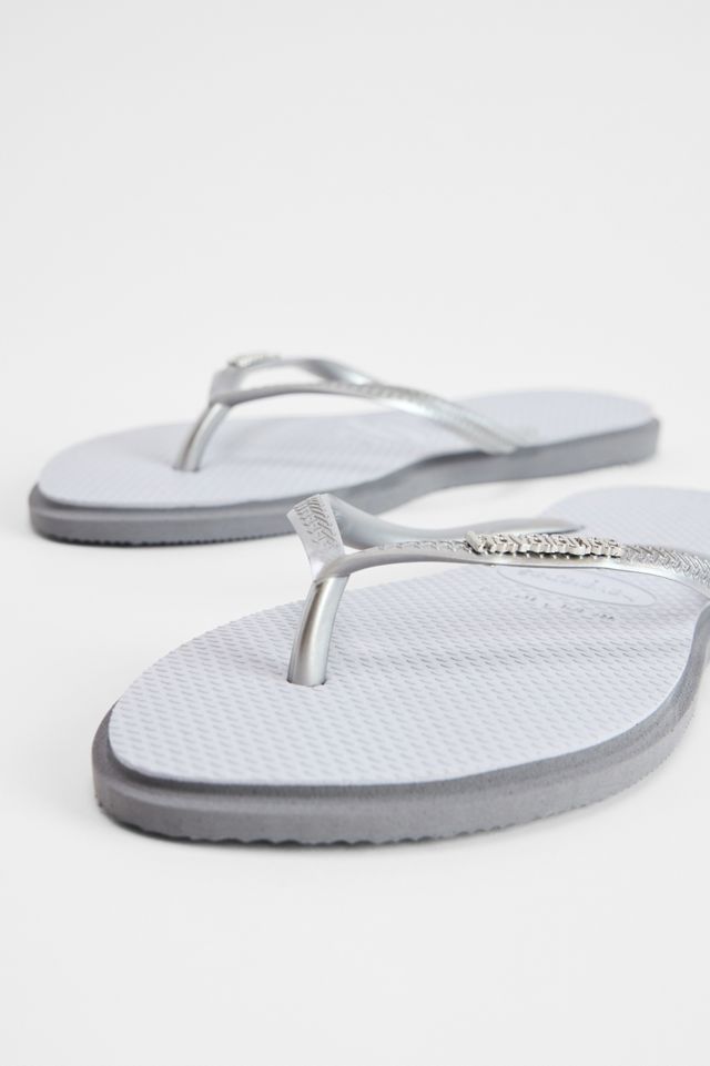 Tongs Slim Point Argent Havaianas #3