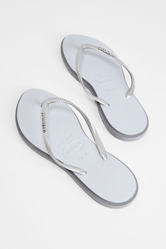 Tongs Slim Point Argent Havaianas #4
