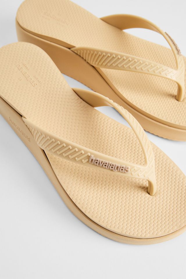Tongs à plateforme beige Havaianas #2