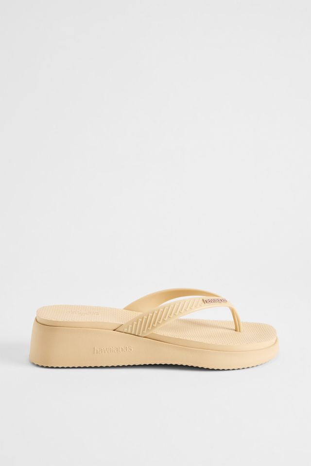 Tongs à plateforme beige Havaianas #3