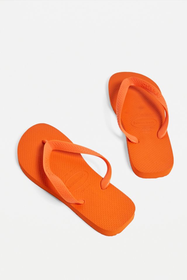 Neon orange sale flip flops