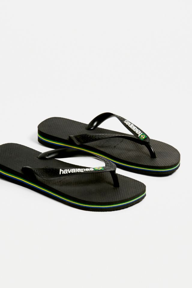 Havaianas Brazil Logo Black Flip-Flops