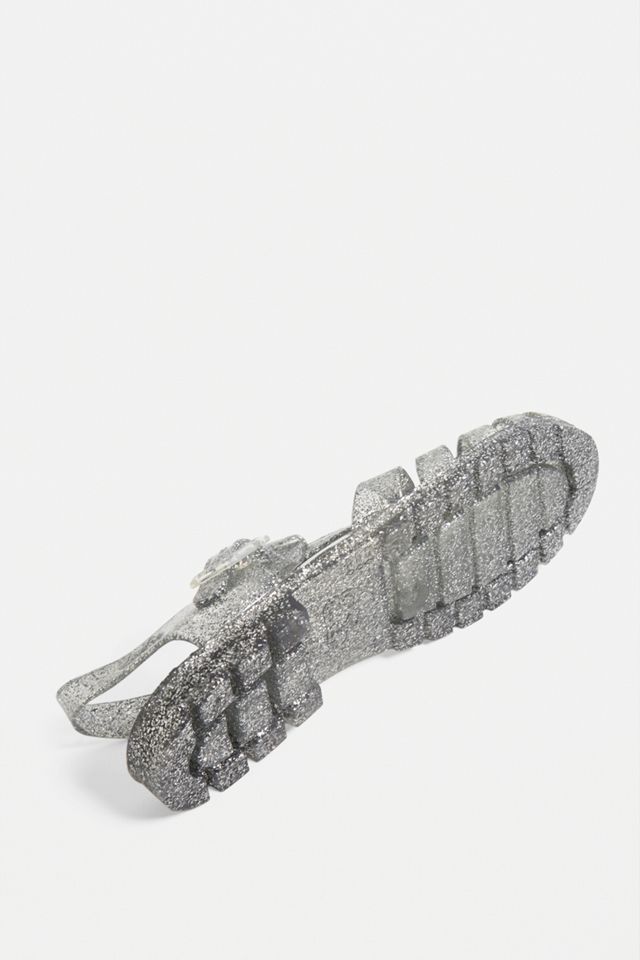 JuJu Reilly Clear Glitter Jelly Sandals #3