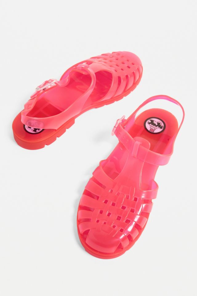 JuJu Reilly Pink Jelly Sandals Urban Outfitters UK