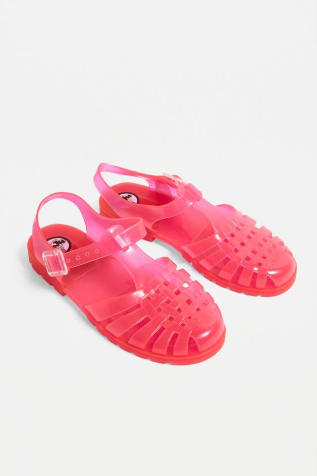 JuJu Reilly Pink Jelly Sandals Urban Outfitters UK