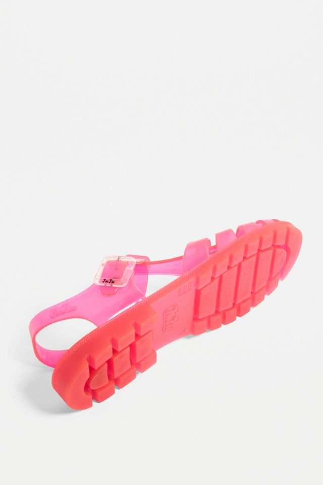 JuJu Reilly Pink Jelly Sandals Urban Outfitters UK