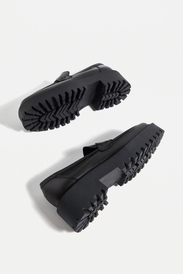 UO Black Ferne Chunky Penny Loafers  #5